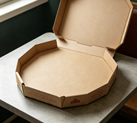 Caja de Pizza de Cartón Corrugado de Grado Alimenticio Reciclable Impresa Personalizada de 16x16 Pulgadas, Laminación Brillante/Mate, Estampado en Caliente/UV, Revestimiento Personalizado