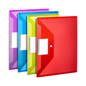 ชุดแฟ้มพลาสติก<span class=keywords><strong>4</strong></span>ชิ้นแบบใช้ซ้ำได้ขนาด A4ซองใส่กระเป๋าวัสดุ <span class=keywords><strong>PP</strong></span> พร้อมฝาปิดแบบสแนปสำหรับเอกสารของโรงเรียนสำนักงาน - Product Image 4