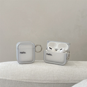 Nouveau minimaliste Hello Text 2-en-1 étui pour casque sans fil housse de protection en Silicone pour AirPods Pro 123 génération - Product Image 5