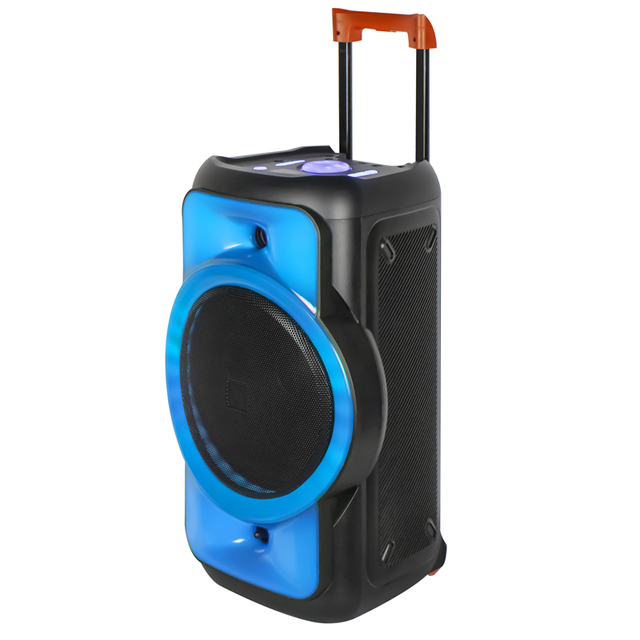OEM ODM 12 Inch High Power Mobile Trolley RGB Led Lighting 7.4V Battery Powered 40W Outdoor Mine Bluetooth Parties Speaker