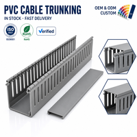 Goulotte de câblage en PVC résistante à la chaleur, ignifuge, sans halogène, étanche à l'humidité, à fentes, 40x20mm, avec couvercle