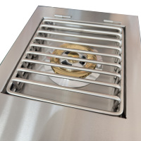 Kompor Gas Stainless Steel Harga Pabrik Cina untuk Dapur Luar Ruangan Taman, Model Geser Satu Sisi, Pembakar Berkualitas Tinggi