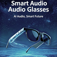 Lunettes Audio Intelligentes avec Contrôle Tactile 5.4, Traduction IA et Lecteur de Musique - Appels Mains Libres pour la Conduite et les Sports de Plein Air