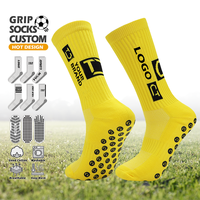 Chaussettes de football personnalisées avec logo d'équipe pour hommes, chaussettes de sport professionnelles pour l'entraînement, chaussettes de football antidérapantes, chaussettes de football personnalisées avec grip