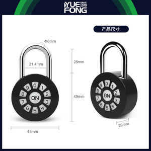 <b>Smart</b> Password Padlock Black Zinc Alloy 6mm Shackle Number <b>Lock</b> For Backpack Storage Travel Bag Door Security - Product Image 2