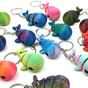 Llavero Colgante de Ballena Impreso en 3D, Bonito Adorno Multicolor con Articulaciones Móviles, Regalo Promocional - Product Image 3