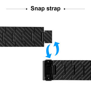 Correa de reloj inteligente de fibra de carbono de liberación rápida 18mm 20mm 22mm 41mm 45mm correa de reloj de carbono de repuesto para <span class=keywords><strong>Apple</strong></span> <span class=keywords><strong>Watch</strong></span> - Product Image 3