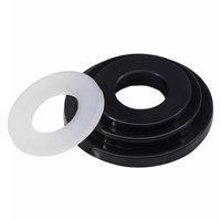 LeGood Rondelle isolante plate en nylon, PTFE, plastique et caoutchouc, résistante aux hautes températures, M2.5*6*0.5, personnalisable, Blanc/Noir