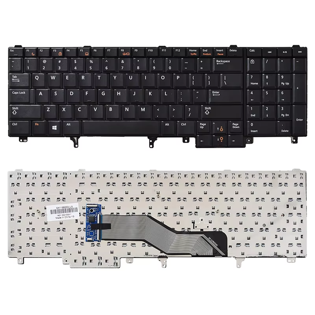 US RU Layout Replacement Keyboard for Dell Latitude E5520 E5530 E6520 E6530 E6540 Black