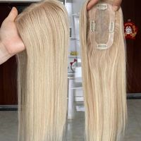 Topper de cheveux 100 % naturels pour femmes, Topper à clipser, Postiche pour cheveux clairsemés, Cache-chute de cheveux, Mono Topper