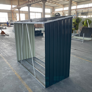 Negozio di tronchi di metallo da <span class=keywords><strong>giardino</strong></span> 5 x3ft portabagagli per legna da ardere capannone, grigio - Product Image 2