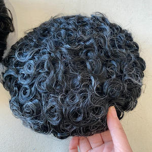 Sistema de <span class=keywords><strong>Cabello</strong></span> Humano Natural Remy Indio 1B10 <span class=keywords><strong>Gris</strong></span> Blanco Plateado para <span class=keywords><strong>Hombre</strong></span>, Unidad de Piel Fina de PU de 0.03mm 0.06mm, Toupee Masculino <span class=keywords><strong>Gris</strong></span> - Product Image 4