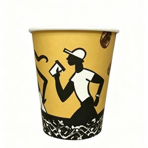 Gobelets à café en papier personnalisés, design artisanal, jetables, double paroi, 8oz 12oz 16oz, estampage à chaud doré, couvercle noir recyclable, à emporter - Product Image 3