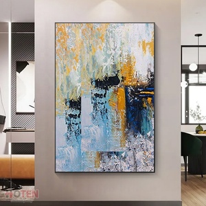 HOTEN - Pintura <span class=keywords><strong>al</strong></span> Óleo de Paisaje Hecha a Mano sobre Lienzo con Efecto de Textura Gruesa, Enrollable, Tamaño Personalizable, Original - Product Image 2