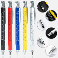 Nouveau stylo multifonctionnel 8-en-1 promotionnel pour le sport avec corps métallique, logo personnalisé, règle et fonctions de tournevis