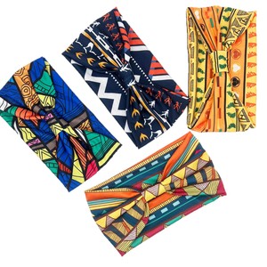 <span class=keywords><strong>Bandeau</strong></span> Bohème à Imprimé Africain pour Soirées, Bandeaux Élastiques à Large Bord, Turbans pour Femmes et Filles, <span class=keywords><strong>Bandeau</strong></span> Noué pour <span class=keywords><strong>Sport</strong></span> et Yoga - Product Image 4