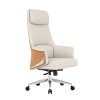 Chaise de bureau de direction ergonomique moderne pivotante de luxe en gros pour le travail, chaises de bureau en cuir véritable