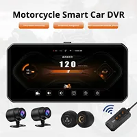 6.25 pouces T8 ABS matériel caméra avant et arrière enregistreur de moto BSD avertissement d'angle mort Carplay surveillance de la pression des pneus GPS