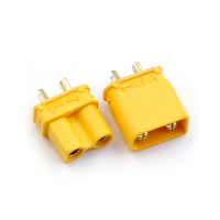 Connecteurs de montage sur panneau Amass Xt 30U pour l'automobile, 230V, cuivre, 20A, connecteur mâle/femelle XT30U-M/XT30U-F, laiton, 2P