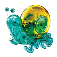 Mini robot escargot solaire non assemblé 2056, jouet STEM pour enfants, kit scientifique d'assemblage de robots à engrenages solaires pour enfants, cadeaux