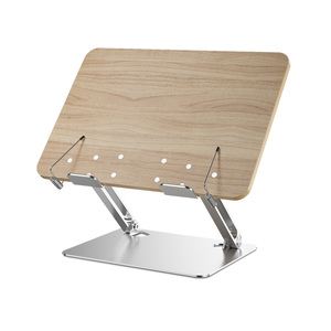 ओम फोल्डेबल पुस्तक बांस लकड़ी के स्टैंड एडजस्टेबल बुक स्टैंड पढ़ने के लिए टिकाऊ लकड़ी पोर्टेबल लैपटॉप स्टैंड - Product Image 1