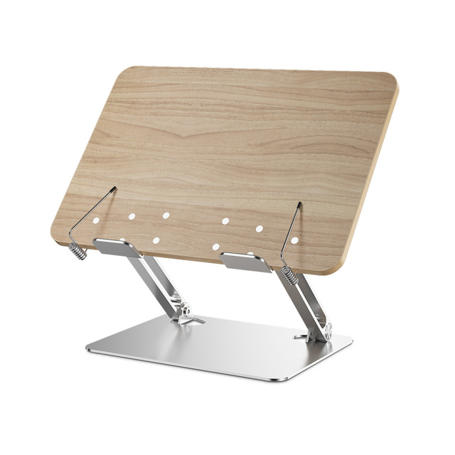 Oem Foldable Book Bamboo Wooden Stand Height Adjustable  Book Stand for Reading Durable Wood Portable Laptop Stand