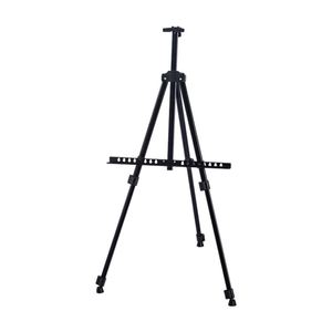 Chevalet trépied métallique de studio 52-160 cm, hauteur réglable, support de peinture en fer, finition noire pour salle de classe, école d'art, <span class=keywords><strong>atelier</strong></span> - Product Image 4