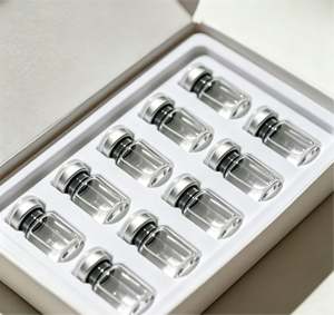 Smooth Matte Silver Aluminum <b>Crimp</b> Top Clear Borosilicate Mini Vials, Empty Glass Bottles With Custom Foam Tray Packaging - Product Image 6
