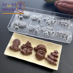 Tangba Santa Claus <span class=keywords><strong>campana</strong></span> árbol <span class=keywords><strong>de</strong></span> Navidad plástico Chocolate caramelo molde personalizable <span class=keywords><strong>policarbonato</strong></span> Chocolate molde - Product Image 1