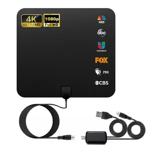 Antena Ultra Hd 4K, antena televisi Digital TV pintar dengan penguat sinyal kuat untuk HDTV 4K 1080P