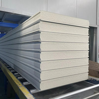 Panneaux sandwich d'isolation écologiques ignifuges et insonorisants en polyuréthane couleur personnalisée avec âme en PIR/laine de verre/laine de roche pour hôtels