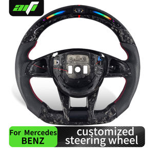 Volant en carbone forgé sur mesure pour Mercedes-Benz <span class=keywords><strong>AMG</strong></span> GT GLA45 E63 S65 <span class=keywords><strong>SLC</strong></span>-class300 43 GLC-class43 C63 GLE-class43 <span class=keywords><strong>63</strong></span> 450 - Product Image 2