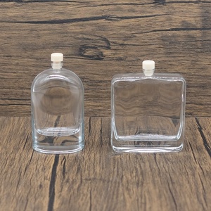 Botellas de vidrio con fondo grueso 50ml 100mL Botella transparente cosmética de perfume vacía con corcho - Product Image 3