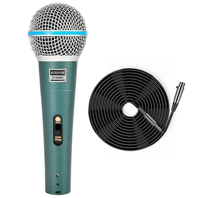 Professional BMG-BETA58 Wired Dynamic Cardioid Handheld Metal & Plastic Portable Lightweight XLR Microphone for Conference Use
