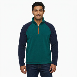 Warm and Lightweight Custom Factory Half Zipper Sweatshirts <b>Mock</b> <b>Neck</b> Zip up Sweatshirts for Men High Quality Cotton for men's - Product Image 1