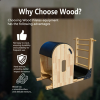 MJD Escalera de Pilates de Madera Ecológica, Portátil y Duradera, para Entrenamiento de Yoga y Ejercicios, Directo de Fábrica