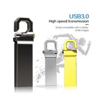 Flashdisk Memori 128GB Kustom dari Pabrik Stik Usb 3.0 16GB 32GB 64GB USB Flash Drive Logam Perak Tahan Air