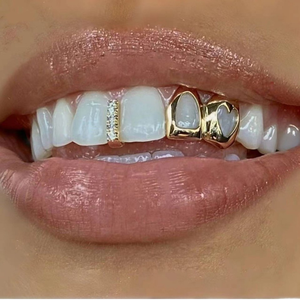Jinwu Yiwu Hollow Heart Double Teeth Set Anti-Fatigue Copper Environmental-Friendly Electroplating Daily Street Cool Accessories - Product Image 1