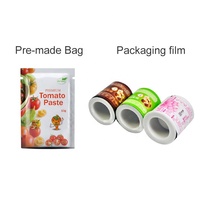 Sac d'emballage personnalisé pour Condiments en pâte de piment et Mayonnaise, sachet d'emballage pour salade, Sauce de cuisson pour barbecue, pochette d'emballage pour bec verseur