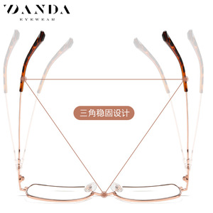 แว่นตา Danda รุ่น JS8603 ทรงสี่เหลี่ยมเต็มกรอบ ป้องกันแสงสีฟ้า แว่นตาแฟชั่นสำหรับผู้หญิง - Product Image 2