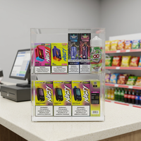 Vitrine de présentation en acrylique transparente multicouche verrouillable pour magasin de proximité