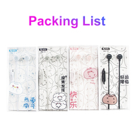 MQ-15 Hadiah untuk Gadis Cantik Earphone Kabel In-ear 3.5mm Plug JL Chipset IPX3 Tahan Air Stereo Bass Mikrofon Earbuds