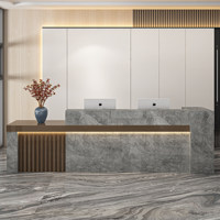 Comptoir de caisse de bar, comptoir de boutique tendance, petit bureau d'accueil moderne et simple, bureau de réception pour entreprise et salon de beauté, en mélamine, facile à nettoyer