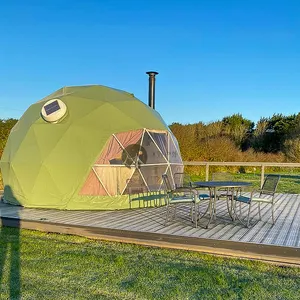 Factory Direct Sale Green Glamping Igloo Garden Hotels Camping Geodesic Dome Tent