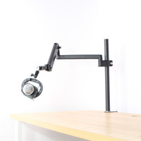 Support de microphone métallique robuste et réglable avec suspension antichoc rotative à 360 degrés, bras articulé à filetage 3/8 pour radio, enregistrement et diffusion