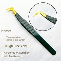 Pinces professionnelles pour extensions de cils, pointes en acier inoxydable, précision, durabilité, prise parfaite, longueur 10 mm, cils de 0,03 mm