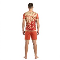 Ensemble maillot et short de football personnalisé à manches raglan, coupe ajustée, uniforme d'équipe, vente en gros