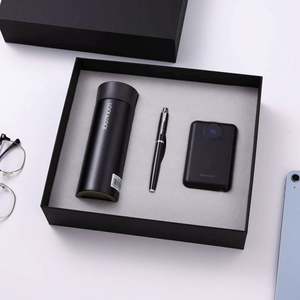 Caja de Regalo Empresarial de Año Nuevo, Estilo Moderno y Simple, Juego de Taza de Acero Inoxidable Aislada con Cierre, Banco de Energía y Soporte para Teléfono, Regalo de China - Product Image 3