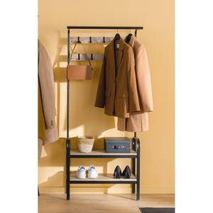 Mobile ingresso JANO in acciaio nero e MDF - Product Image 1