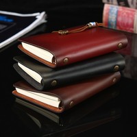 Carnet de notes portable en cuir véritable, style professionnel, avec logo, pour fournitures de bureau, journal de voyage vintage, cadeau